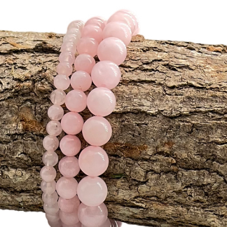 Bracelet Quartz Rose 4mm Qualité Extra